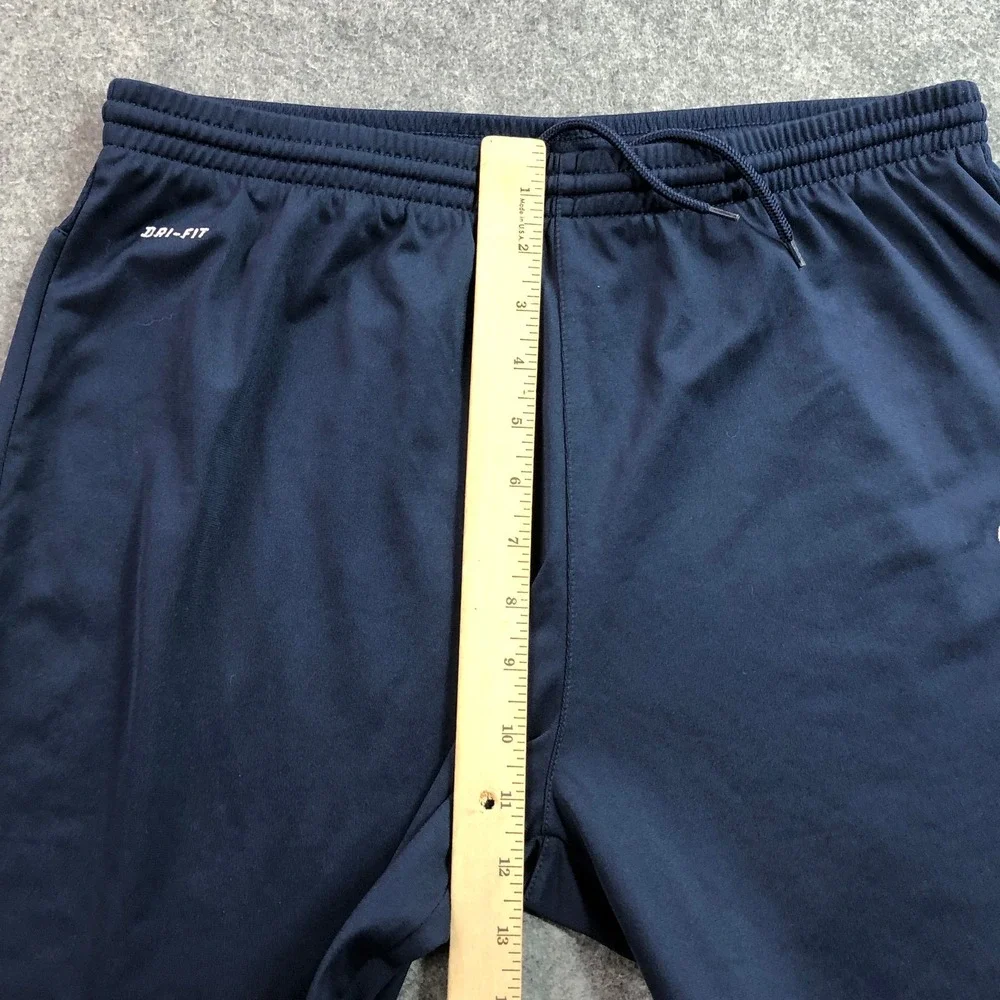 Nike Mens Track Pants Large Navy Blue Dri-FIT Ankle Zip Athletic Training Gym